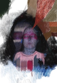 a painting of a woman with a hat on her head