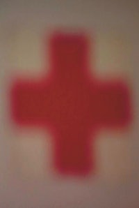 a red cross on a white background